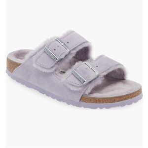 Birkenstock Shearling lilac Arizona Sandal